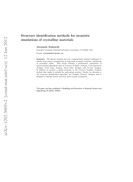 Structure identification methods for atomistic simulations of crystalline materials