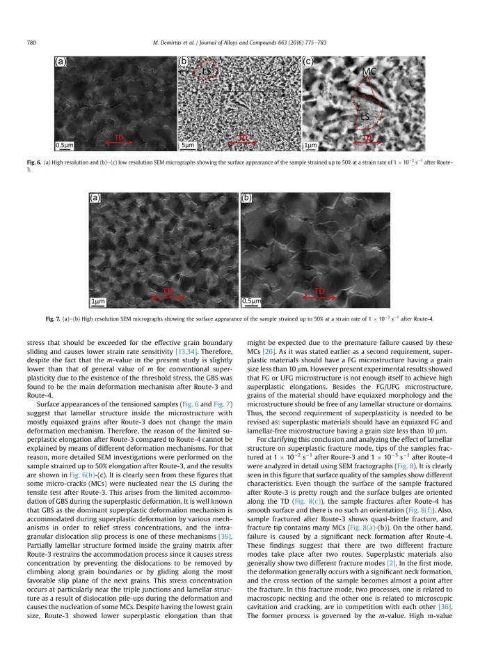 image for page Effect of different processes on lamellar-free ultrafine grain formation, room temperature superplasticity and fracture mod ...