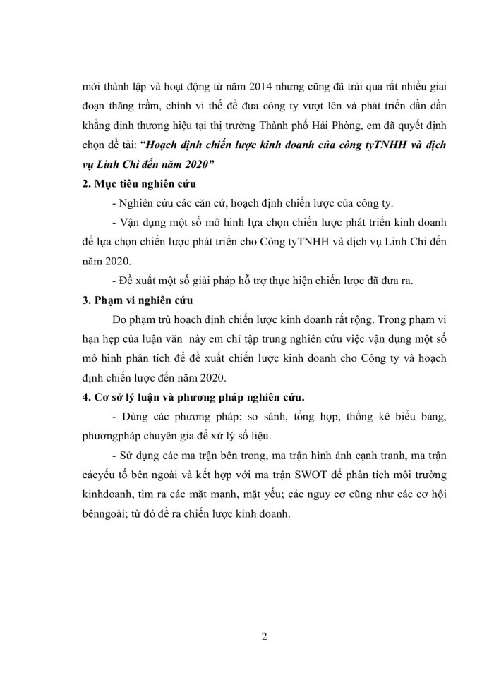 image for page Hoạch định chiến lƣợc kinh doanh của công ty tnhh và dịch vụ linh chi đến năm 2020