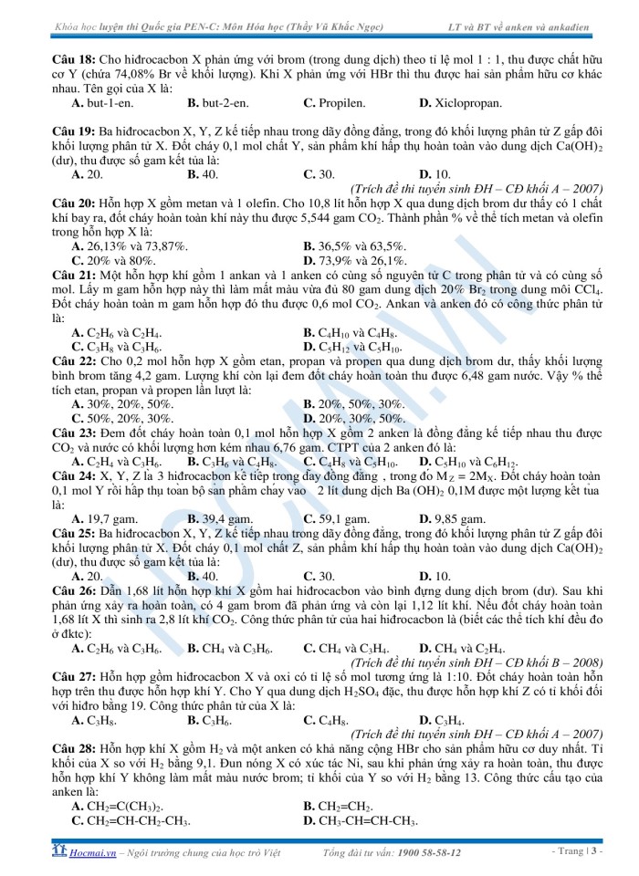 image for page Lý thuyết trọng tâm và bài tập ankan, xicloankan
