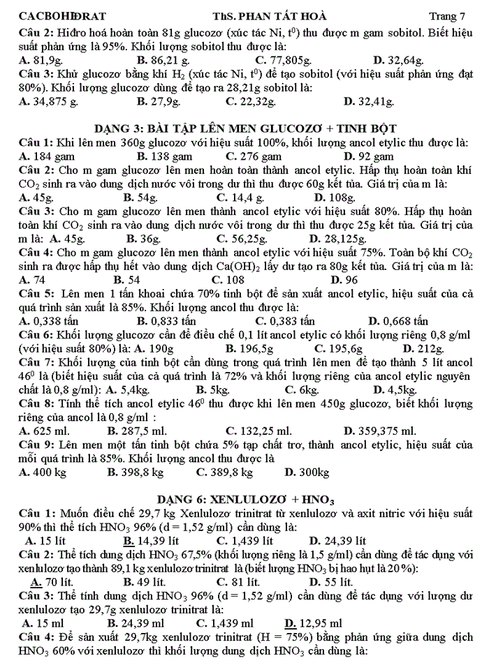 image for page Lý thuyết và và phần dạng bài tập cương cacbohidrat