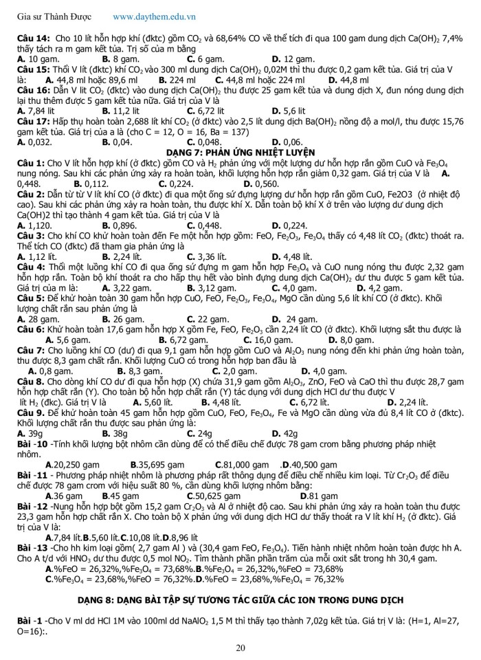 image for page 14 chuyên đề ôn thi hoá học 12