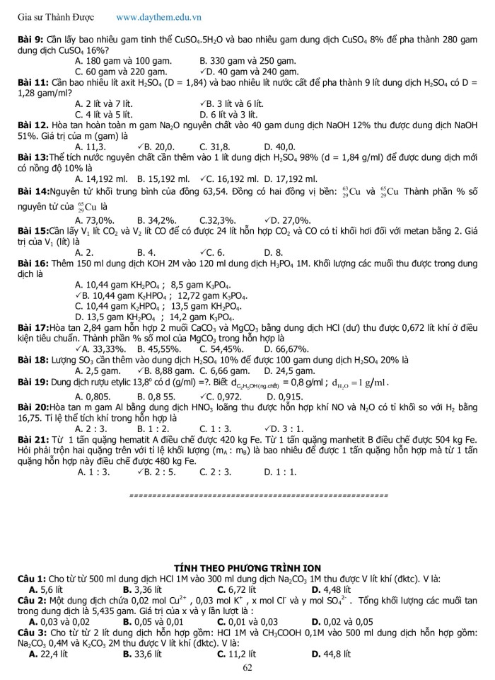 image for page 14 chuyên đề ôn thi hoá học 12