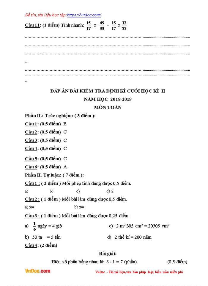 image for page Bộ đề thi học kì 2 môn toán lớp 4