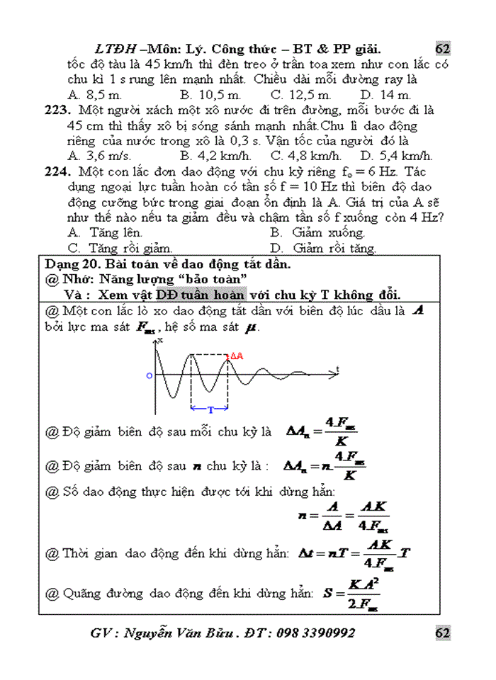 image for page Các dạng bài tập, phương pháp  giải dao động điều hòa