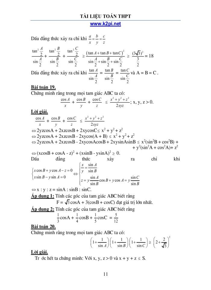 image for page Lượng giác áp dụng vào tam giác