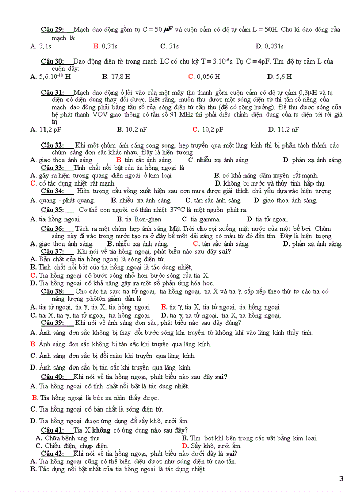 image for page Đề cương ôn tập học kì II lý khối 12