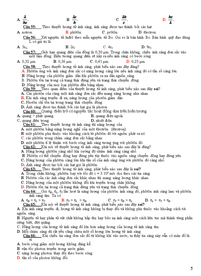 image for page Đề cương ôn tập học kì II lý khối 12