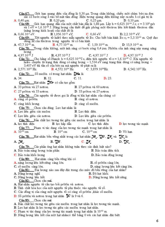 image for page Đề cương ôn tập học kì II lý khối 12