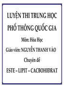 Chuyên đề este – lipit – cacbohiđrat