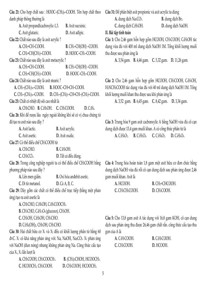 image for page Chuyên đề este – lipit – cacbohiđrat