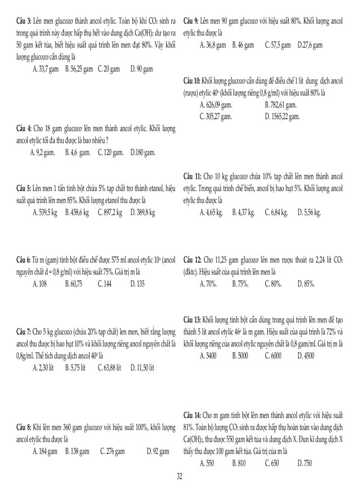 image for page Chuyên đề este – lipit – cacbohiđrat