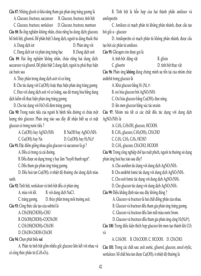 image for page Chuyên đề este – lipit – cacbohiđrat