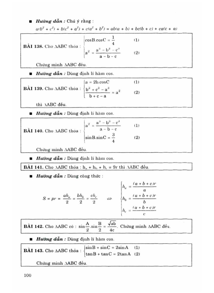 Nhận dạng tam gác không dùng bất đẳng thức