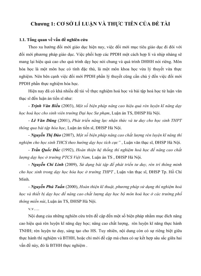 image for page Xây dựng và sử dụng hệ thống bài tập thực nghiệm trong dạy học phần hóa học phi kim ở trường trung học phổ thông