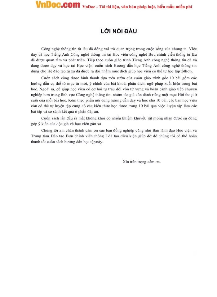 image for page Bài giảng tiếng anh chuyên ngành cntt