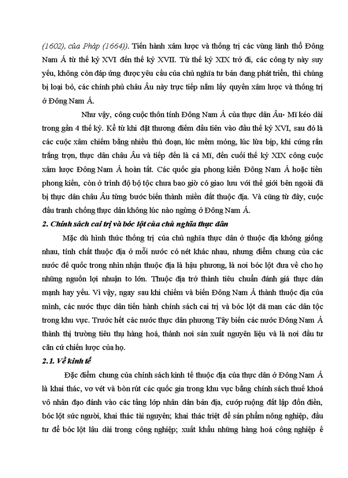 image for page Đông Nam Á và quá trình thực dân hóa từ thế kỉ XVI đến cuối thế kỉ XIX.