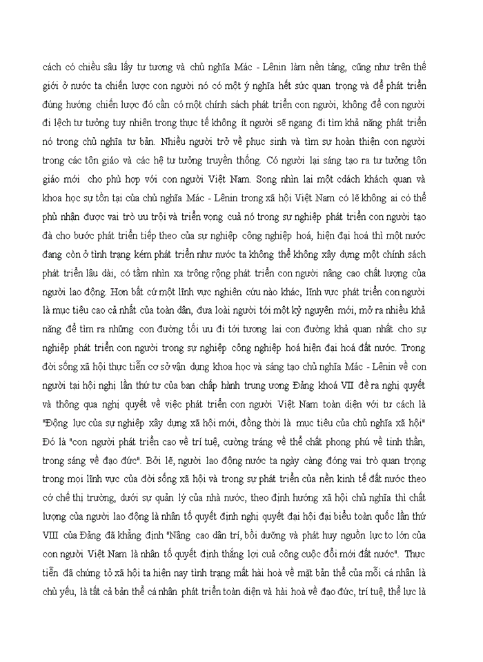 image for page Quan điểm của triết học Mác – Lênin về con người vào vấn đề xây dựng con người việt nam trong sự nghiệp công nghiệp hóa, hiện đại hóa hiện nay
