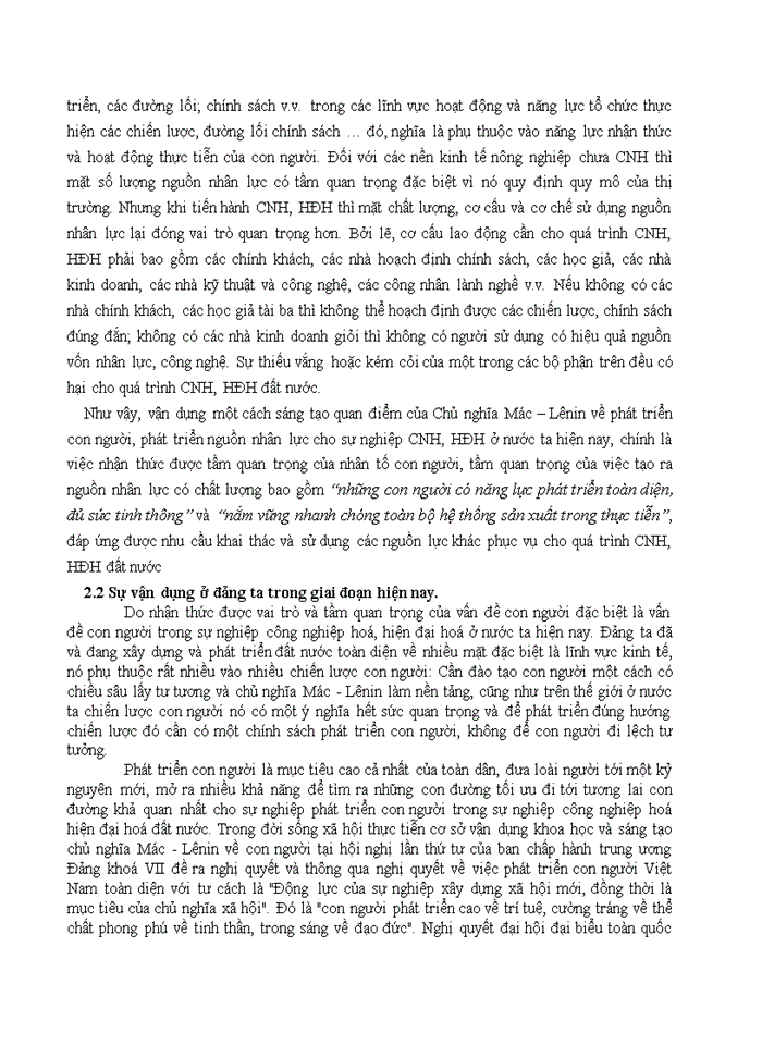 image for page Quan điểm của triết học Mác – Lênin về con người vào vấn đề xây dựng con người việt nam trong sự nghiệp công nghiệp hóa, hiện đại hóa hiện nay