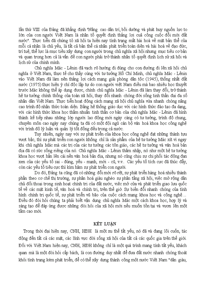 image for page Quan điểm của triết học Mác – Lênin về con người vào vấn đề xây dựng con người việt nam trong sự nghiệp công nghiệp hóa, hiện đại hóa hiện nay