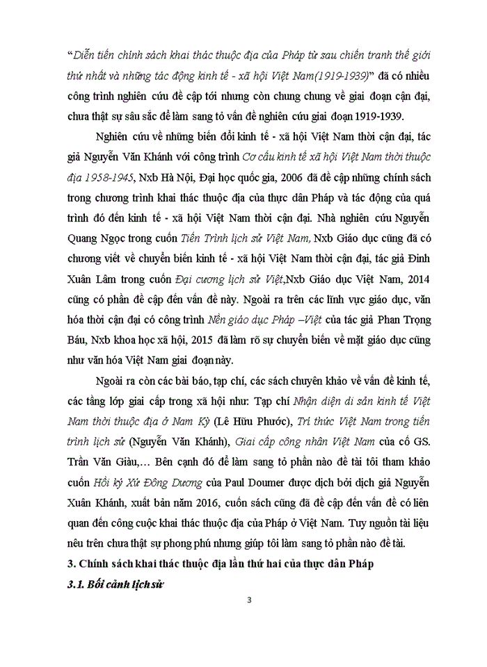 image for page Diễn tiến chính sách khai thác thuộc địa của thực dân Pháp từ sau chiến tranh thế giới lần thứ nhất và những tác động đến kinh tế - xã hội Việt Nam (1919-1939)