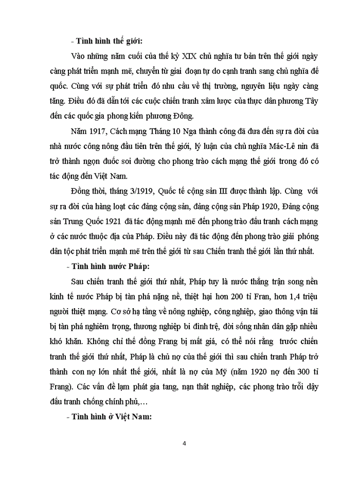 image for page Diễn tiến chính sách khai thác thuộc địa của thực dân Pháp từ sau chiến tranh thế giới lần thứ nhất và những tác động đến kinh tế - xã hội Việt Nam (1919-1939)