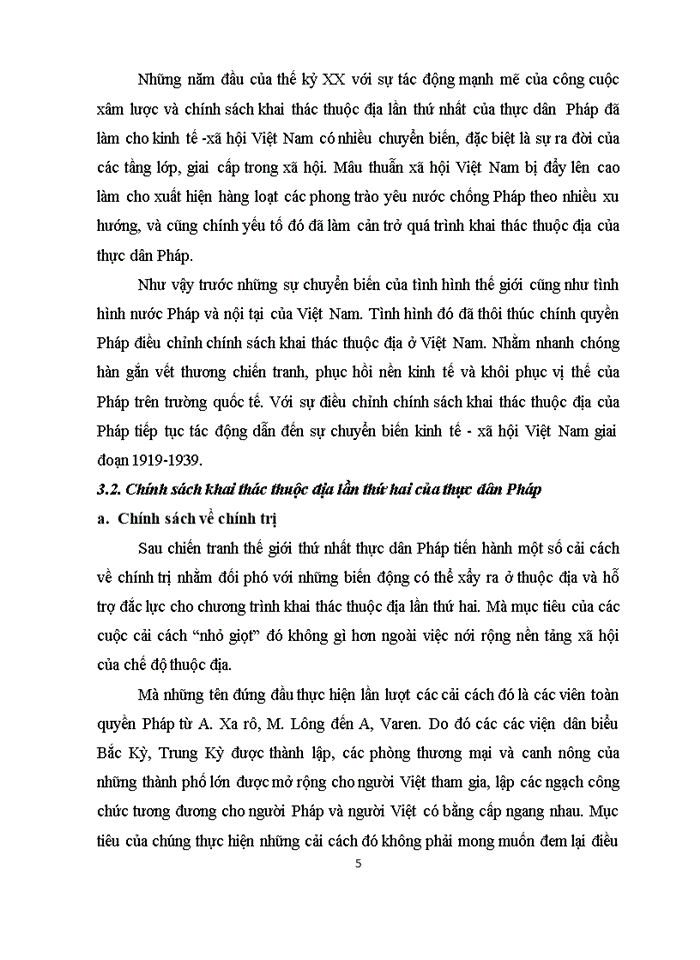 image for page Diễn tiến chính sách khai thác thuộc địa của thực dân Pháp từ sau chiến tranh thế giới lần thứ nhất và những tác động đến kinh tế - xã hội Việt Nam (1919-1939)