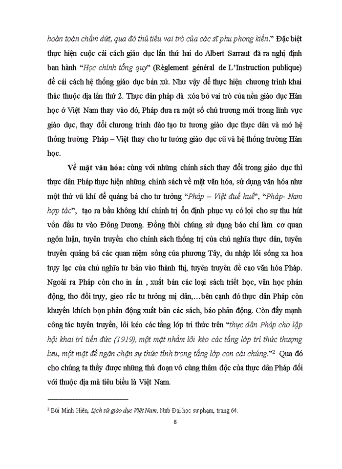 image for page Diễn tiến chính sách khai thác thuộc địa của thực dân Pháp từ sau chiến tranh thế giới lần thứ nhất và những tác động đến kinh tế - xã hội Việt Nam (1919-1939)