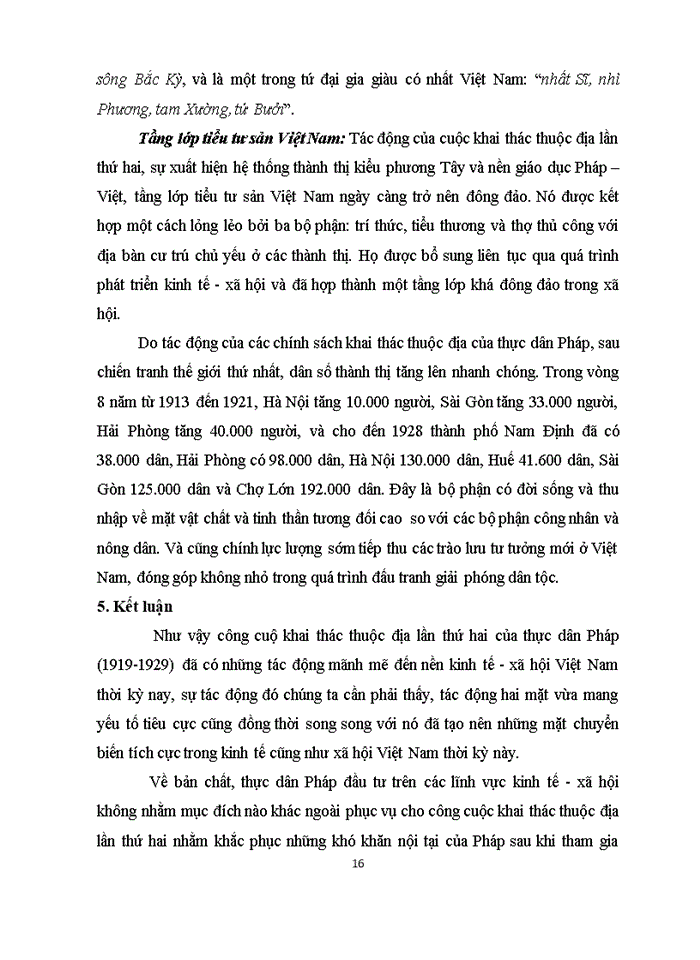 image for page Diễn tiến chính sách khai thác thuộc địa của thực dân Pháp từ sau chiến tranh thế giới lần thứ nhất và những tác động đến kinh tế - xã hội Việt Nam (1919-1939)