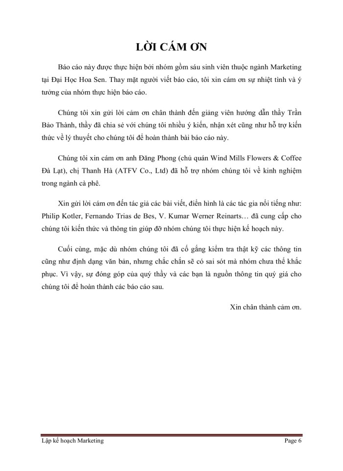 image for page Lập kế hoạch Marketing Kabileler Coffee