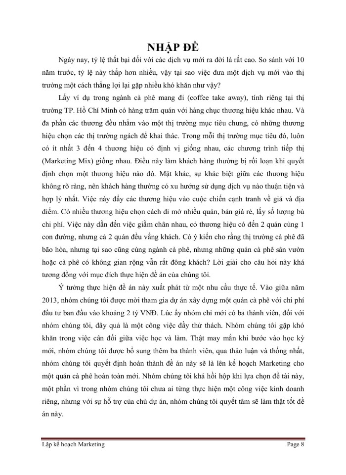 image for page Lập kế hoạch Marketing Kabileler Coffee