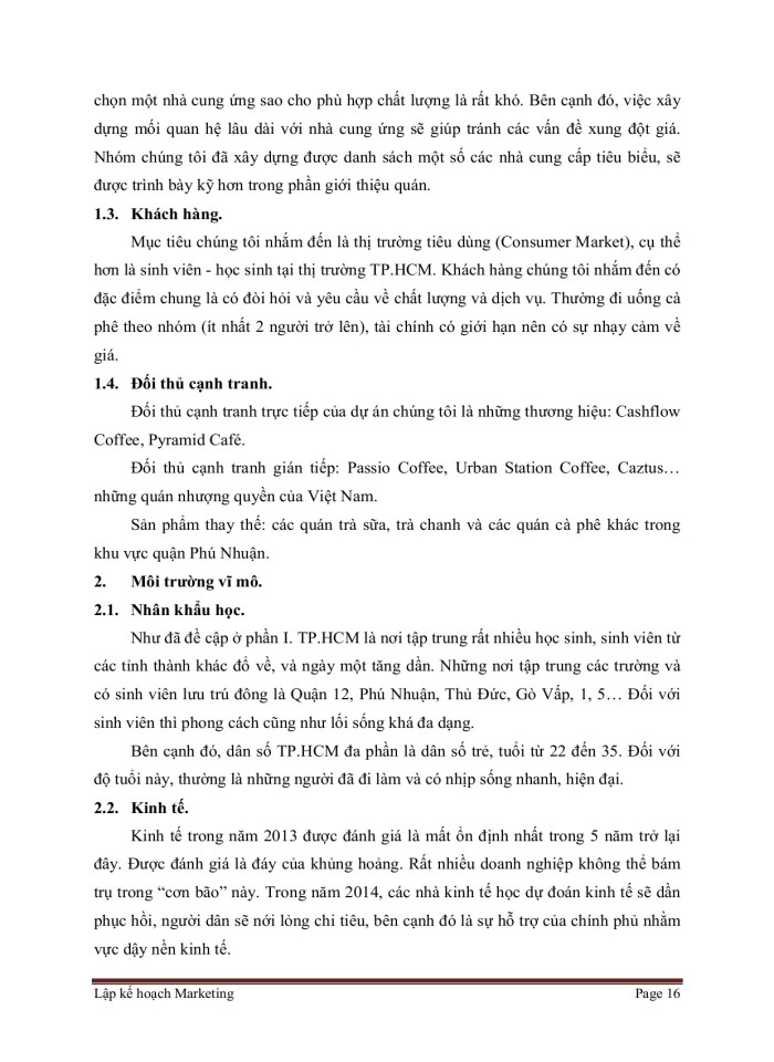 image for page Lập kế hoạch Marketing Kabileler Coffee