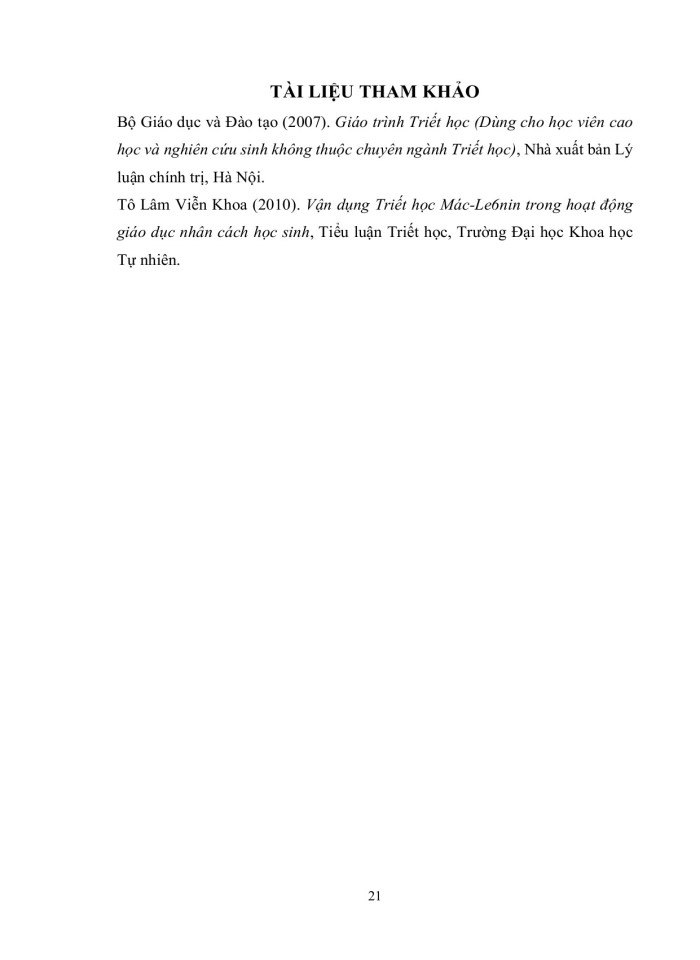 image for page Vận dụng hai nguyên lý cơ bản của phép biện chứng duy vật vào hoạt động giáo dục nhân cách học sinh