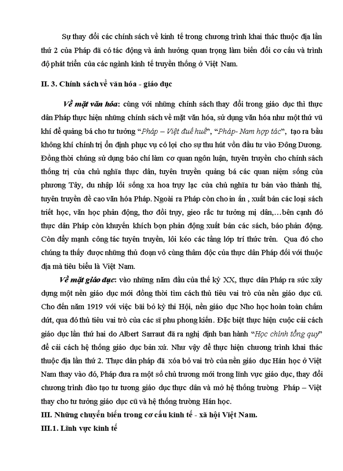image for page Cuộc khai thác thuộc địa lần thứ hai của thực dân Pháp và những chuyển biến trong cơ cấu kinh tế - xã hội Việt nam 1919- 1929