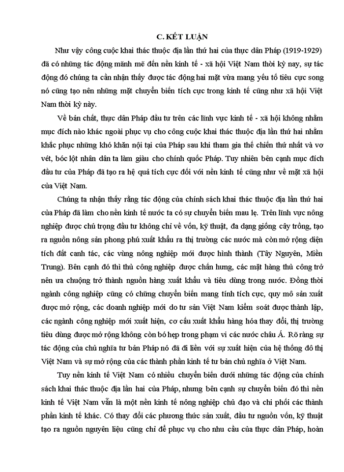 image for page Cuộc khai thác thuộc địa lần thứ hai của thực dân Pháp và những chuyển biến trong cơ cấu kinh tế - xã hội Việt nam 1919- 1929