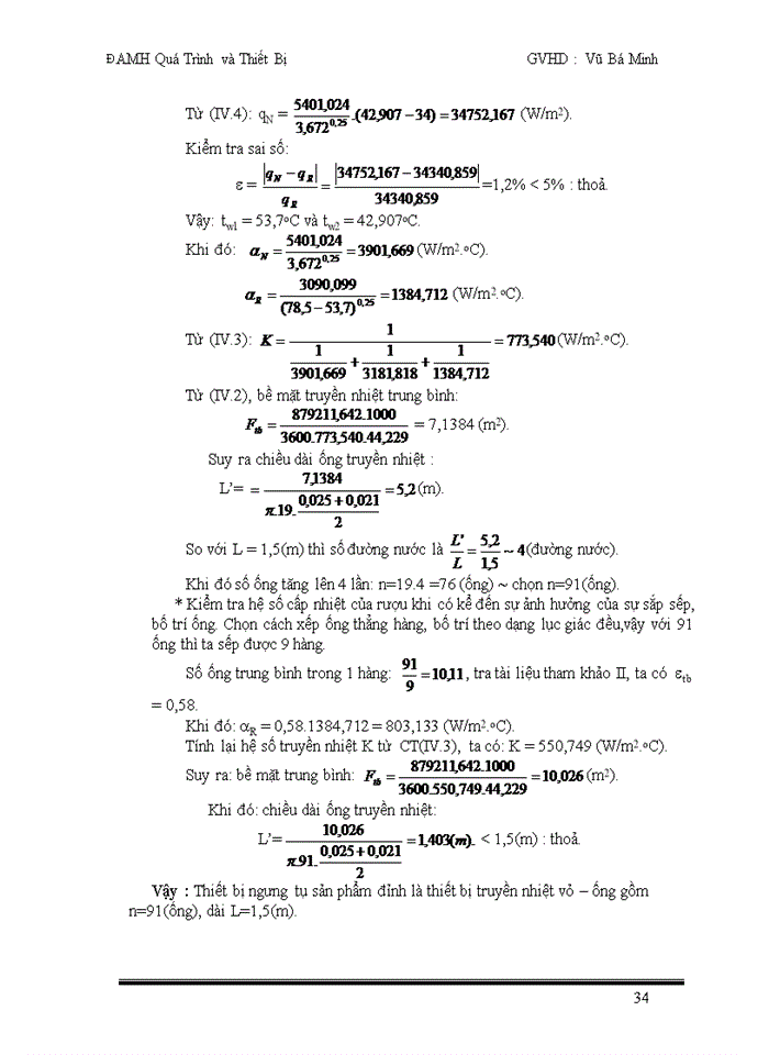 image for page Thiết kế tháp chưng cất hệ Etanol - Nước hoạt động liên tục với nâng suất nhập liệu : 1000 kg/h có nồng độ 10% mol etanol