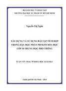 Xây dựng và sử dụng bài tập tích hợp trong dạy học phần phi kim hóa học lớp 10 trung học phổ thông