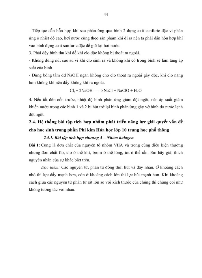 image for page Xây dựng và sử dụng bài tập tích hợp trong dạy học phần phi kim hóa học lớp 10 trung học phổ thông
