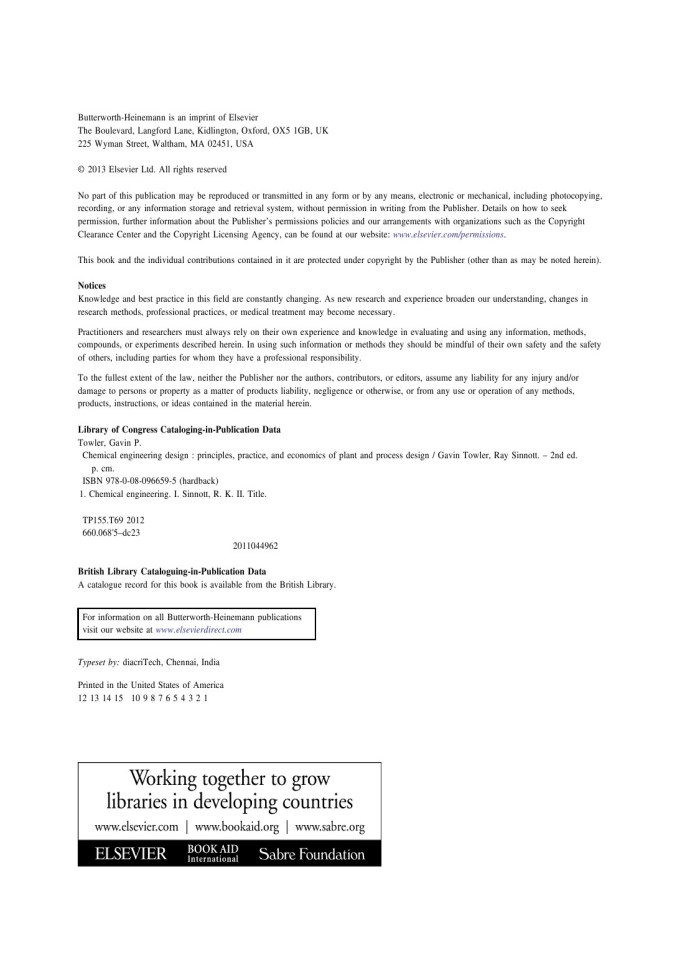 image for page Chemical engineering design principles practice and economics of plant and process design