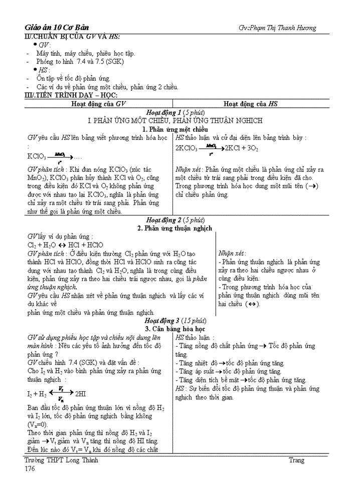 image for page Giáo án môn hóa học lớp 10 Cơ Bản