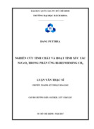 Nghiên cứu tính chất và hoạt tính xúc tác Ni/CeO2 trong phản ứng Bi-Reforming CH4