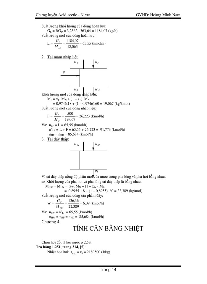 image for page Thiết kế hệ thống chưng cất Nước – Axit Axetic có năng suất là 500l/h