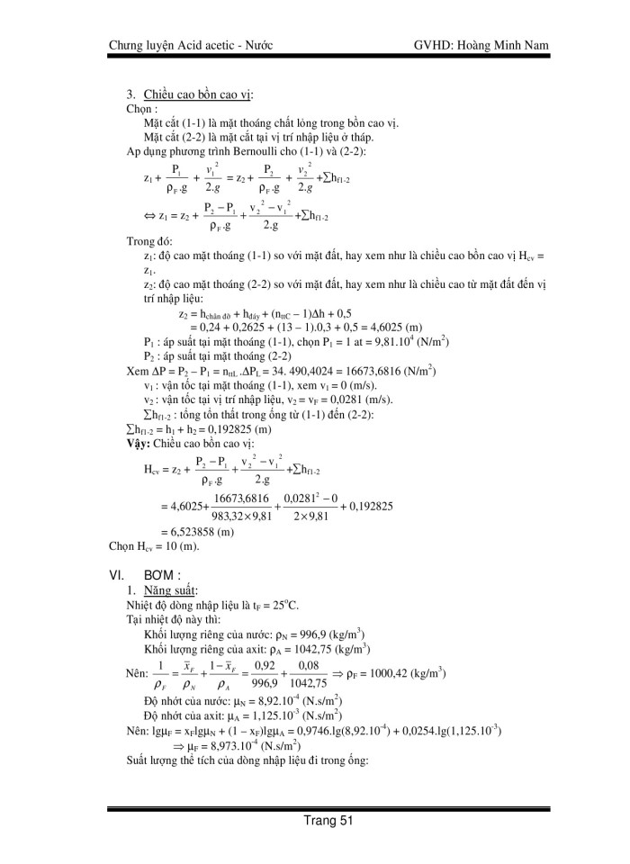 image for page Thiết kế hệ thống chưng cất Nước – Axit Axetic có năng suất là 500l/h