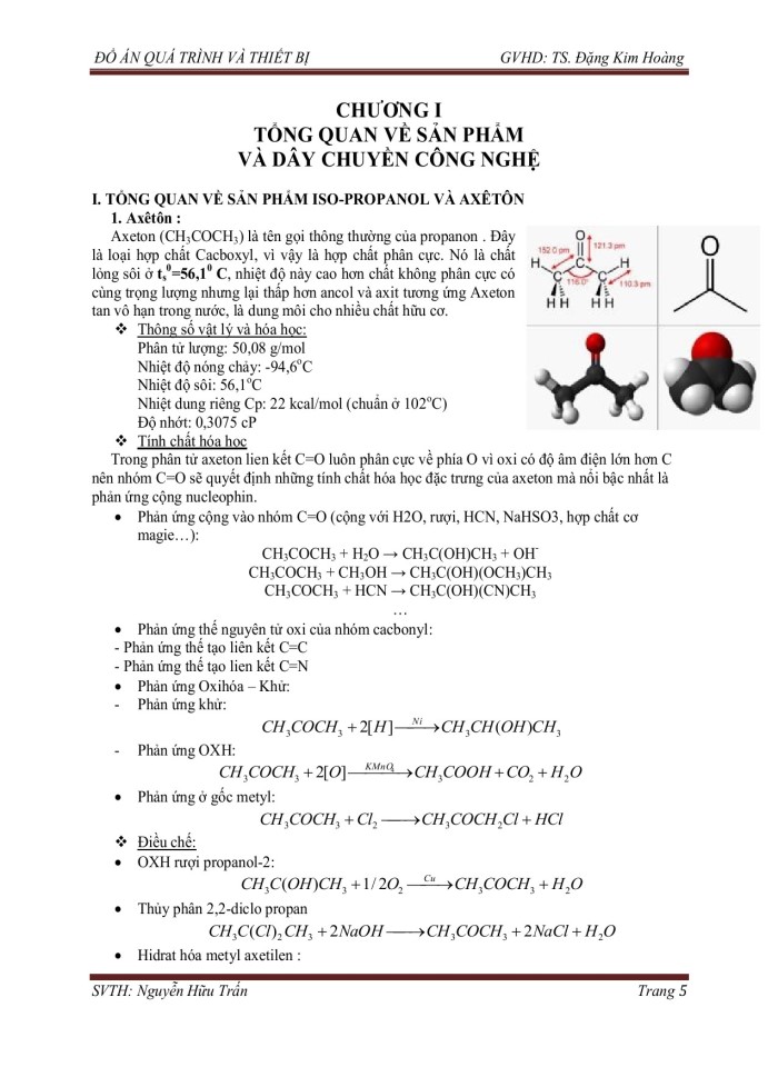image for page Thiết kế hệ thống thiết bị chưng luyện liên tục để phân riêng hỗn hợp Axeton – Isopropanol