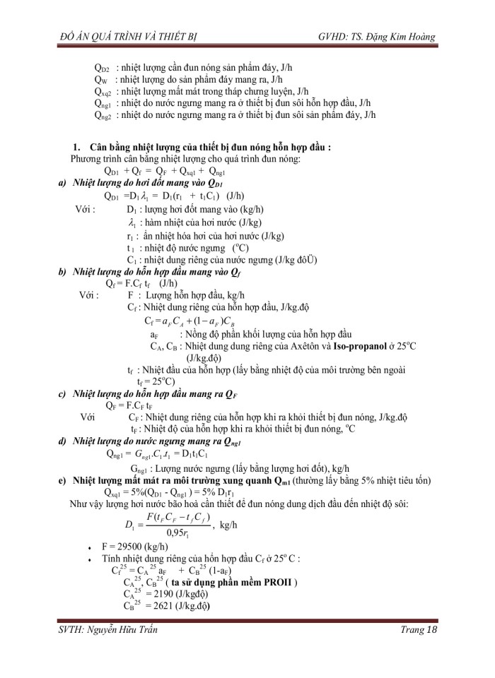 image for page Thiết kế hệ thống thiết bị chưng luyện liên tục để phân riêng hỗn hợp Axeton – Isopropanol