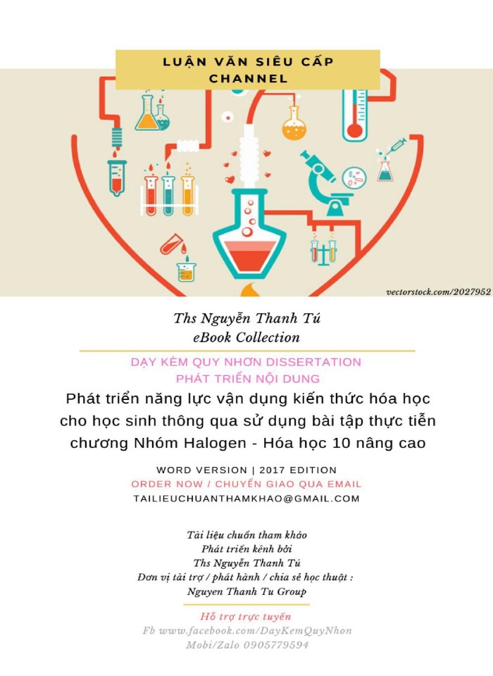 image for page Phát triển năng lực vận dụng kiến thức hóa học cho học sinh thông qua sử dụng bài tập thực tiễn chương nhóm Halogen