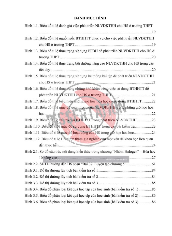 image for page Phát triển năng lực vận dụng kiến thức hóa học cho học sinh thông qua sử dụng bài tập thực tiễn chương nhóm Halogen