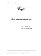 Đồ án môn học thiết kế dao