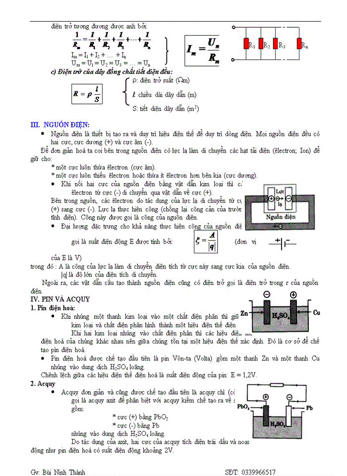 image for page Tóm tắt công thức và lí thuyết vật lý 11