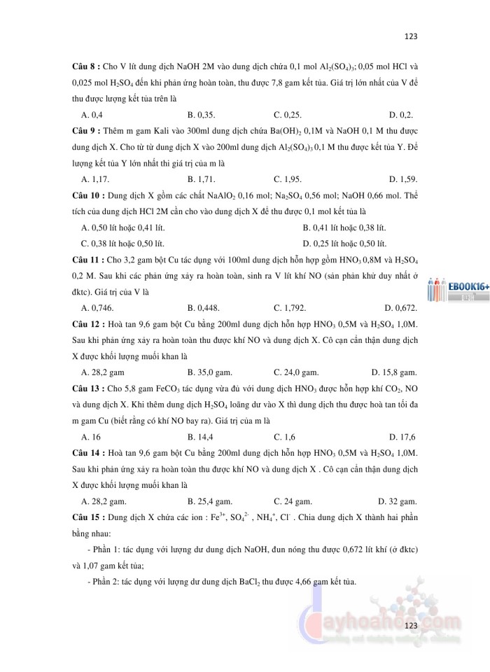 image for page 16 phương pháp và kỹ thuật giải nhanh bài tập trắc nghiệm hóa học